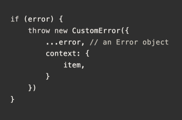 Using the Spread Operator with Error Objects