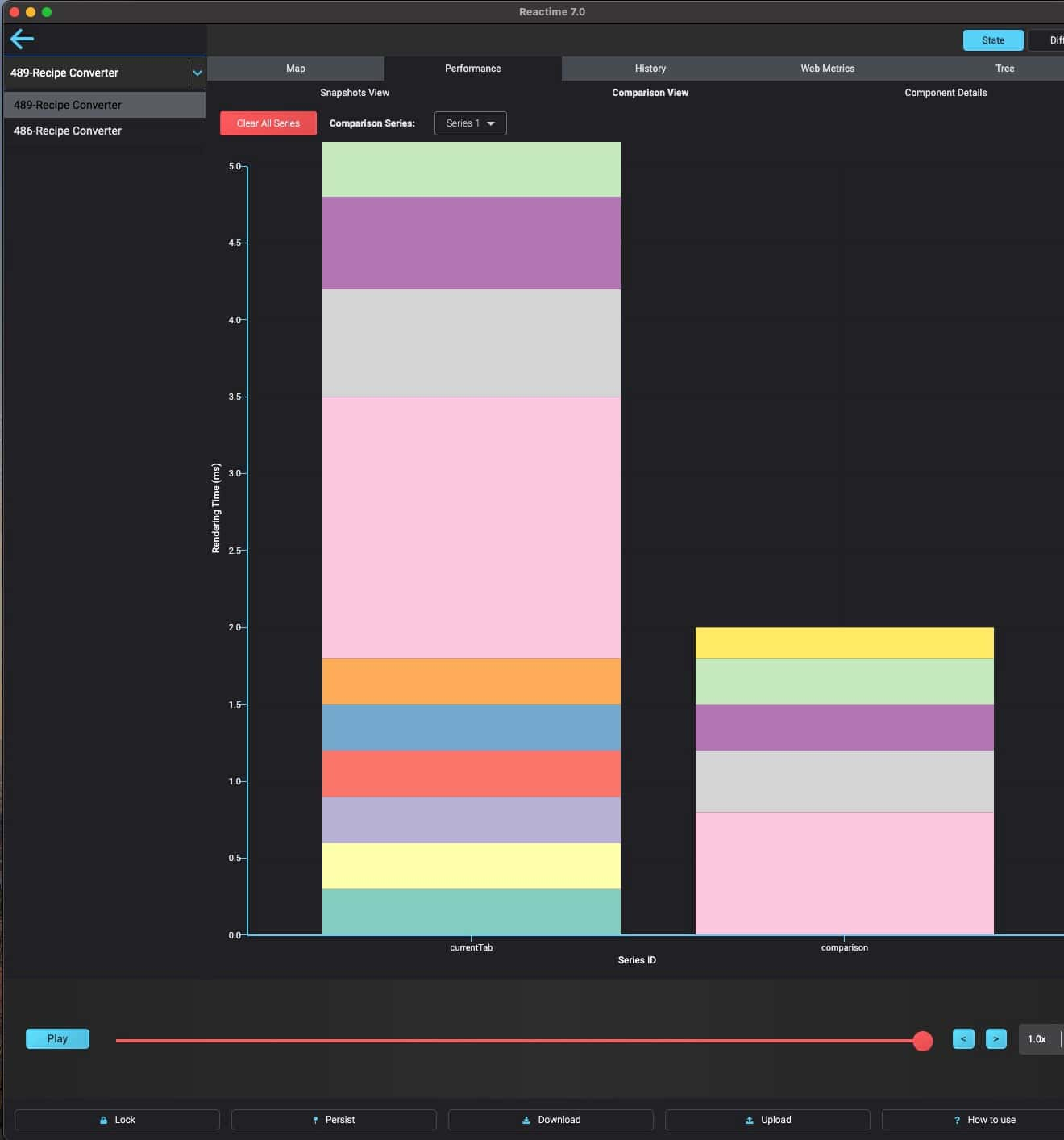 Reactime component map example