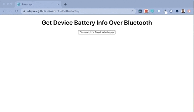 Getting a device’s battery level with the Web Bluetooth API
