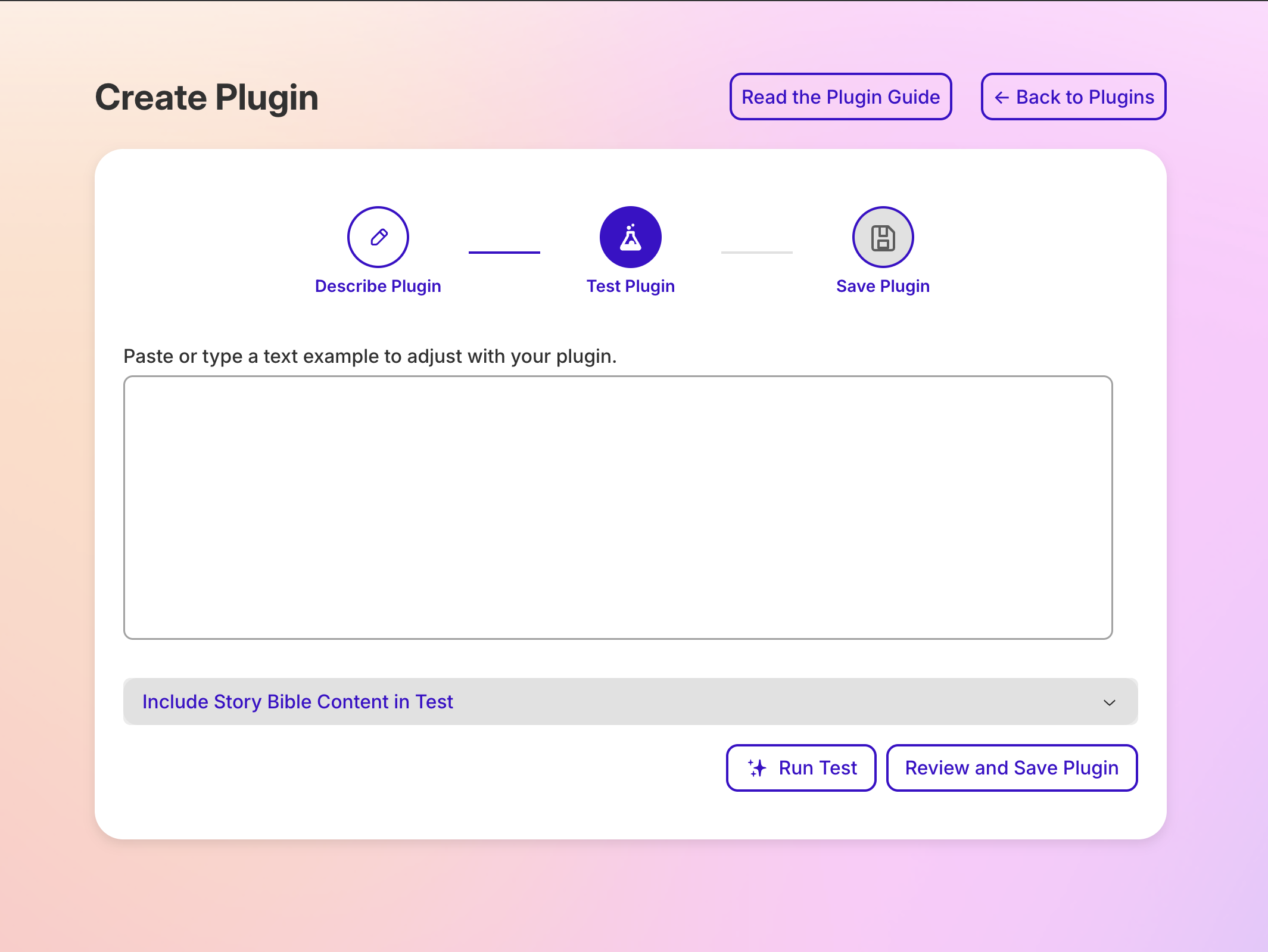Step 1: Describe Your Plugin