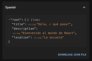 Screenshot of JSON Value Translator Web App